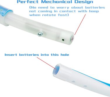 LED Хулахуп для дорослих, 10 кольорів, стробоскоп, фітнес, танці, схуднення, світиться, 60 см, синій