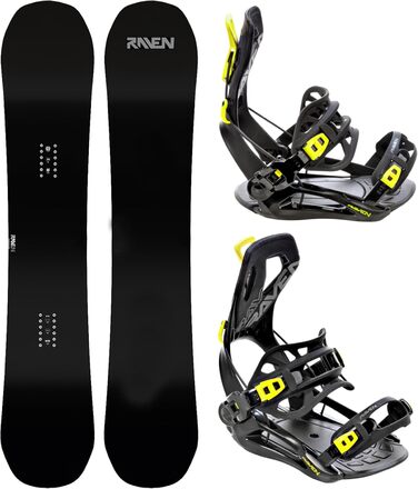 Сноуборд RAVEN Pure Black + Кріплення Lemon (157 см) - Комплект