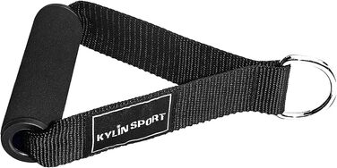 Набір для фітнесу KYLIN SPORT: тренажерні гумки, ручки, фітнес-петля, карабін, силіконовий хват (чорний)