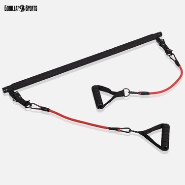 Набір для пілатесу GORILLA SPORTS® з регульованою стійкою, еластичними стрічками та петлями для рук та ніг - для дому, фітнесу та силових тренувань