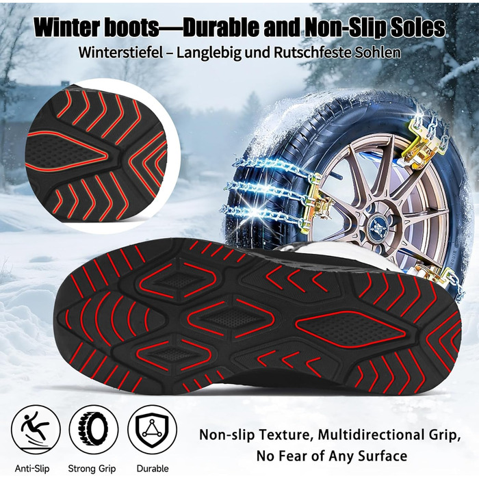 Зимові чоботи для жінок водонепроникні, зручні, теплі, з підкладкою, непромокаючі, зимові черевики, антиковзні, легкі, для піших прогулянок, трекінгу, відпочинку, снігові чоботи, середньої висоти, 37-42 EU (Білий, 41 EU)