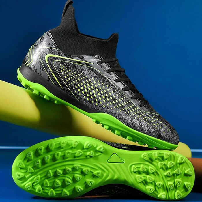 Дитячі футбольні бутси Donbest для хлопчиків: бутси для штучного газону, AG, FG, з шипами, професійні, чорний, 36 EU