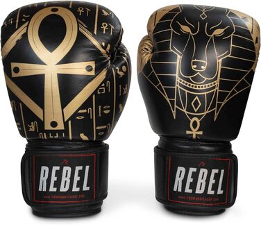 Боксерські рукавички Rebel Anubis PRO з натуральної шкіри для чоловіків і жінок, для боксу, MMA, муай-тай, кікбоксингу, 8-16 oz