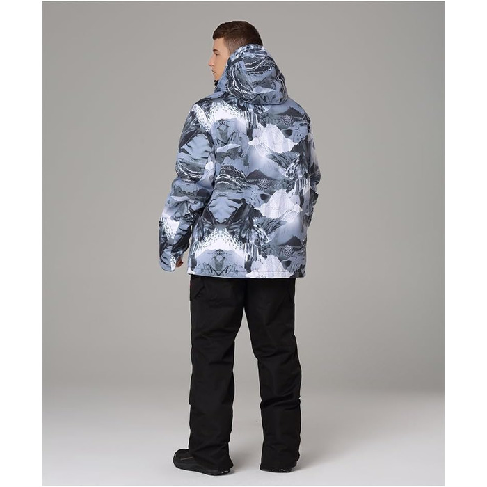 Чоловічий зимовий комбінезон для сноубордингу та катання на лижах. Водонепроникний, вітронепроникний, для туризму та альпінізму. Розмір S, колір чорний