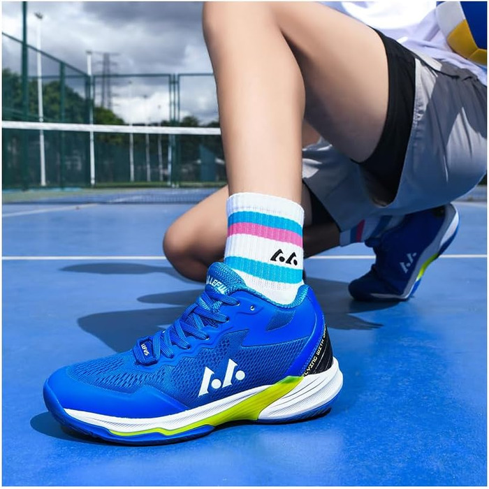 Волейбольні кросівки для чоловіків: кросівки для залу, тренувальні, легка амортизація, неслизька підошва, розміри 38-48 EU, колір блакитний