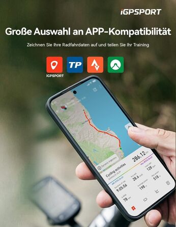 Велокомп'ютер GPS iGPSPORT BSC200S бездротовий з маршрутизацією, ANT+, Bluetooth