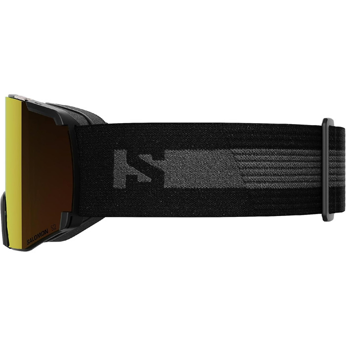 Унісекс лижна маска Salomon S/View, чорна, розширене поле зору, антифог, для сноуборду та гірськолижного спорту