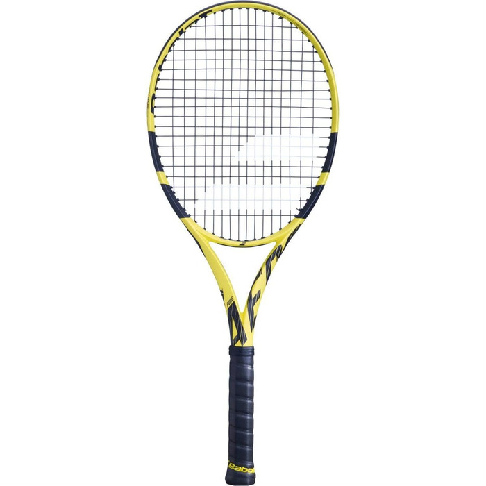 Тенісна ракетка Babolat Pure Aero, без струн, жовто-чорна, розмір ручки 4 1/2