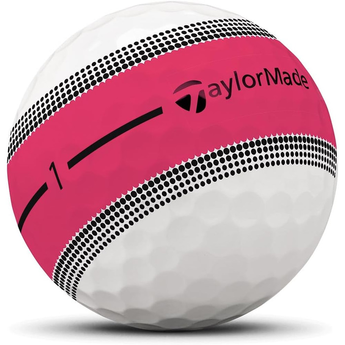 Гольф-кулі TaylorMade Tour Response (рожеві смуги, 2025)