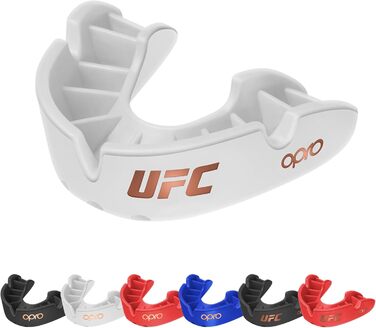 Захист зубів OPRO Bronze – для боксу, єдиноборств, MMA, дорослих та дітей – індивідуальна підгонка для хокею, кікбоксингу, регбі – гарантована якість від дантиста – UFC (білий), дитячий (до 10 років)