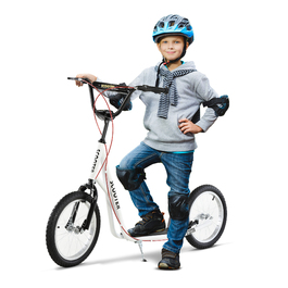 HOMCOM Дитячий самокат, Kick Scooter, Міський скутер, Самокат дитячий, Кікборд з пневматичними шинами, Ручне гальмо, Самокат дитячий, Складний | Аосом