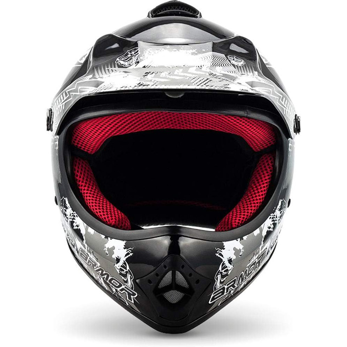 Шолом мотоциклетний ARMOR HELMETS AKC-49 'Black' для мотокросу, MTB, BMX, Downhill, Enduro. Розмір L (57-58 см).