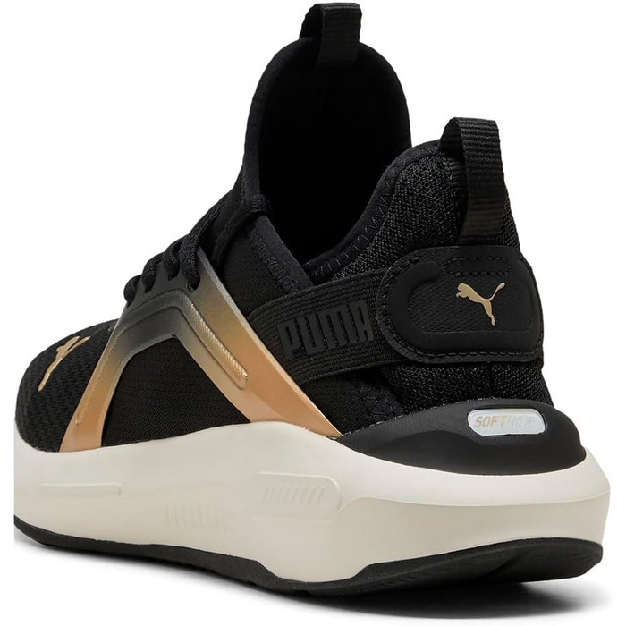 Жіночі кросівки PUMA Softride Enzo 5 Metallic для бігу та повсякденного носіння, 40 EU, Puma Black, Warm White, Puma Gold