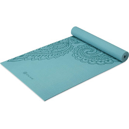 Йога мат Gaiam Premium 5 мм – нековзна тренувальна та фітнес-мат для йоги, пілатесу та тренувань на підлозі (172,7 x 61 x 5 мм, Paisley Frost)
