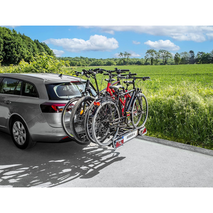 Велотримач EUFAB 11556 для причепної кульки: Amber 4, на 4 велосипеда