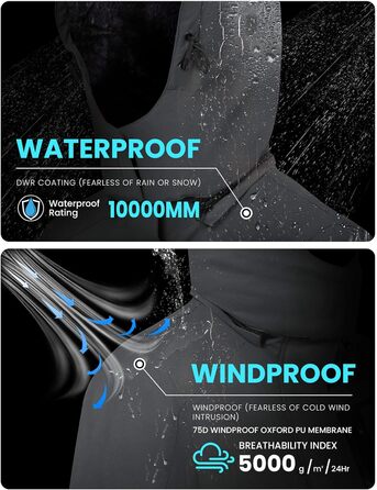 Чоловіча водонепроникна лижна куртка WUFU, тепла зимова модель, вітрозахист, сірий темний колір (XL)