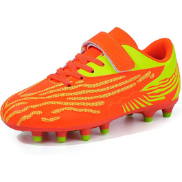 Дитячі футбольні бутси JABASIC для твердого поля, шипові, для хлопчиків та дівчаток, 30 EU, помаранчево-лаймовий колір
