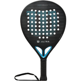 Падель ракетка Wilson Ultra Elite V2, скловолокно/EVA, 361 г, чорна/синя