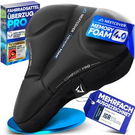 Накидка на сидіння велосипеда Nextcover® CoverPro з Memory Foam 4.0 - ергономічна гелева накладка на сидіння велосипеда - м'яка накидка для сидіння велосипеда I підстилка на сидіння велосипеда для жінок та чоловіків (City)