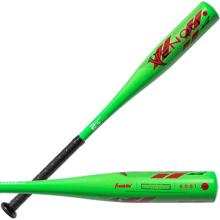 Franklin Sports Venom 1000 Бейсбольна бита для тебболу (24 дюйми, 14 унцій)
