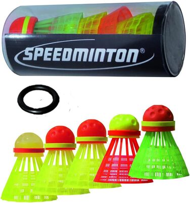 Професійний набір для кросмінтону Speedminton S900: 2 карбонові ракетки, 5 воланів, ігрове поле, сумка, чорний, універсальний розмір