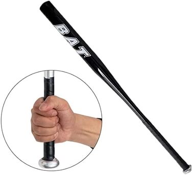 Алюмінієва біта для бейсболу 34 дюйми (86,4 см) багатоколірна, легка, для спорту, сім'ї, молоді та дорослих (чорна)