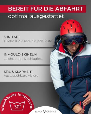 Шолом гірськолижний Black Crevice Arlberg з візором (S, білий)