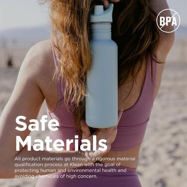 Пляшка Klean Kanteen Classic Narrow з нержавіючої сталі, з спортивною кришкою, пастельно-бірюзова, 800 мл