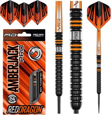 Red Dragon Amberjack Pro Series преміум-вольфрамові дартс-набори з оперенням і стрижнями