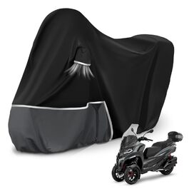 Водонепроникний чохол на мотоцикл Piaggio Vespa GTV GTS GT 60/125/200/250/300 з кофром, Oxford 420D, чорно-сірий