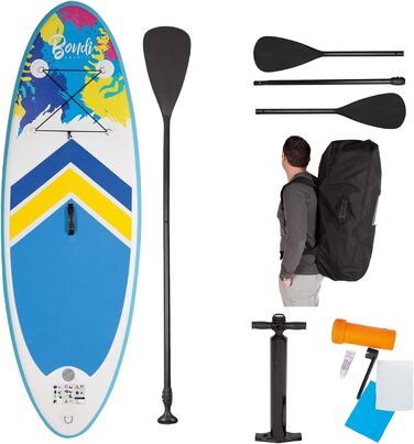 Дитяча SUP-дошка John Bondi Aquatic 52500, багатобарвна, набір для стоячого веслування