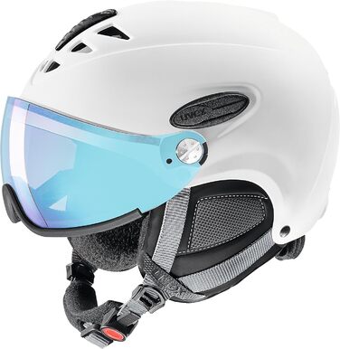 Лижний шолом Uvex HLMT 300 Vario, 55-58 см, білий матовий, фотохромна лінза