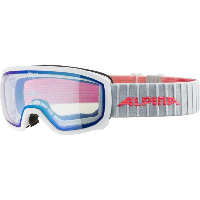 ALPINA Unisex дитяча лижна маска Scarabeo Jr. V, захисні окуляри для сноуборду та гірськолижного спорту