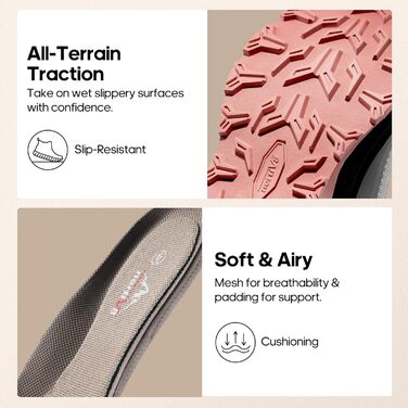 Трекінгові черевики NORTIV для жінок. Легкі, водонепроникні, для активного відпочинку. Розмір 38 EU, сіро-рожеві.