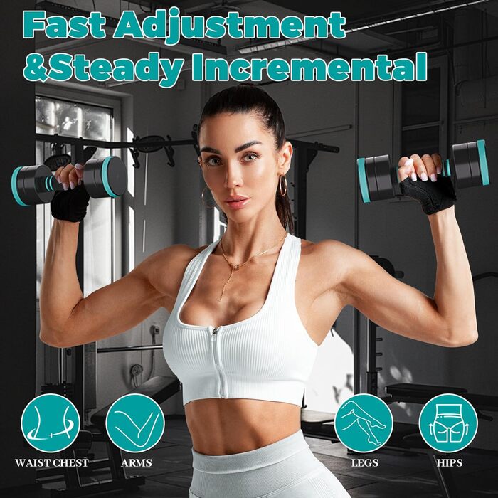 Набір гантелей Dripex, регульовані, сталеві, 2 шт. (2.5кг x 2, 5кг x 2, 10кг x 2) для дому