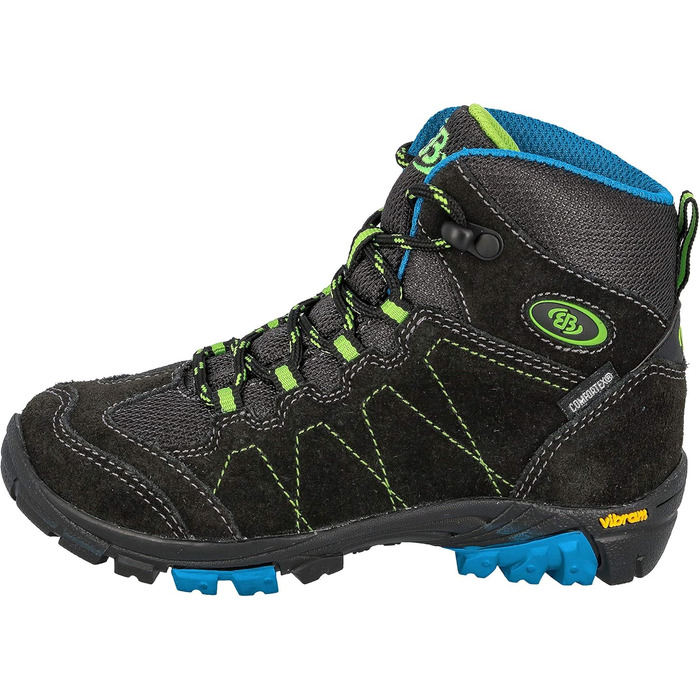 Черевики трекінгові та похідні для дітей Brütting Bergen Unisex, 37 EU, сірий, синій, лимонний