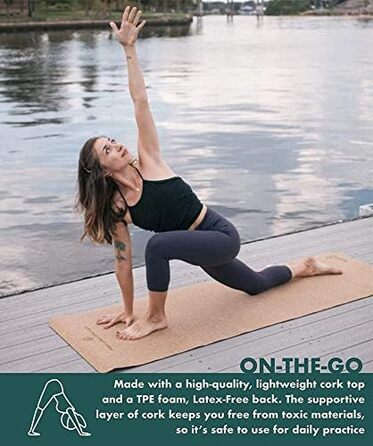 Килимок для йоги GURUS Sprout Yogamatte: товстий, нековзний, стійкий до поту, для домашніх тренувань