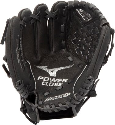 Рукавиця бейсбольна дитяча Mizuno Prospect PowerClose (ліва рука, чорний/тартан-флекс)