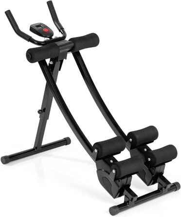 Тренажер для пресу VITALmaxx Fitmaxx 5/Abmaxx 6 з комп'ютером, фітнес-обладнання для початківців і досвідчених, 5 рівнів складності, складаний, для всього тіла
