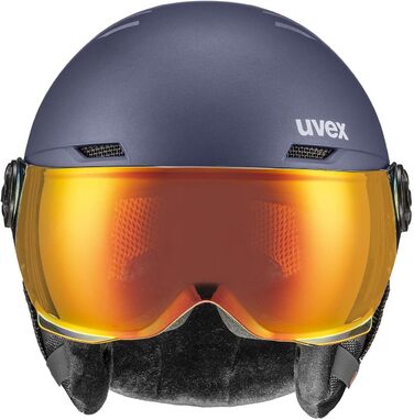 Дитячий велосипедний шолом uvex Rocket jr Visor Single, синій матовий, 51-55 см