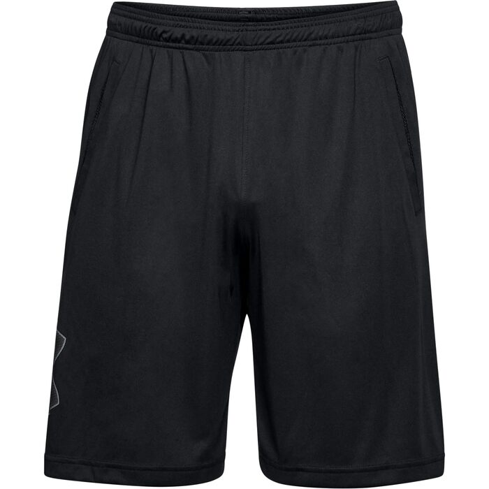 Чоловічі бігові шорти Under Armour Tech Graphic Short, чорні з графітовим принтом