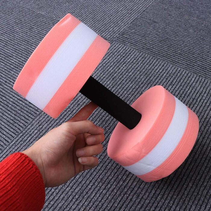 Гідрогантелі LIOOBO з петлеподібним руків'ям для аквафітнесу, аквагімнастики та акваджогінгу (2 шт., рожеві)