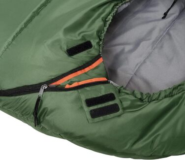 Сплячий мішок Amazon Basics для холодного клімату, для кемпінгу та піших прогулянок, легкий, мумієподібний, оливковий