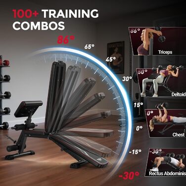 Відкидна лава для тренувань FLYBIRD M-360KG: регульована, до 544 кг, для дому