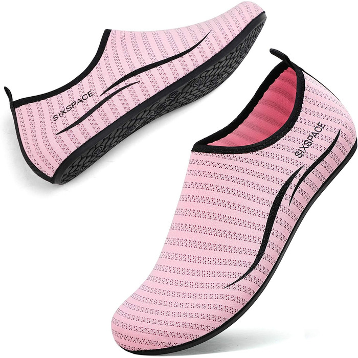 Шкарпетки для плавання Sixspace: шкарпетки для води для жінок та чоловіків, шкарпетки для пляжу, шкарпетки для босоногих (рожевий, 41 EU)