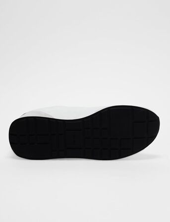 Чоловічі кросівки Calvin Klein Runner Retro Mix з логотипом, білі/чорні, розмір 43 EU