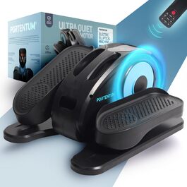 Еліпсоїдний тренажер PORTENTUM для дому: електричний, з пультом, дисплеєм, тихим мотором. Підходить для літніх людей, автоматичний та ручний режим, вибір швидкості. Компактний для офісу.