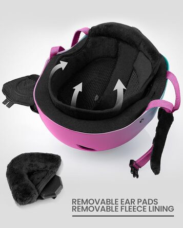 Шлем Outdooraster Skihel Set з маскою Skihel PRO для жінок, чоловіків та молоді (перехідний колір фіолетово-блакитний, розмір L)