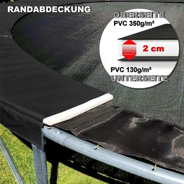 Батут для дітей на вулицю Ø 305 см, повний комплект, чорний