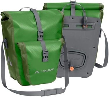 Велосипедні сумки VAUDE Aqua Back Plus для багажника, 2 шт, водонепроникні, 51 л, Parrot Green, універсальний розмір, легке кріплення